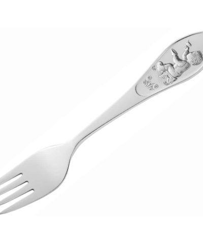 EIK Barn - Du som metter liten fugl Barnegaffel i sølv, til gutt