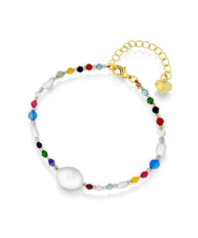 Pan Jewelry - Armbånd i Sølv m/ Fargede Stener