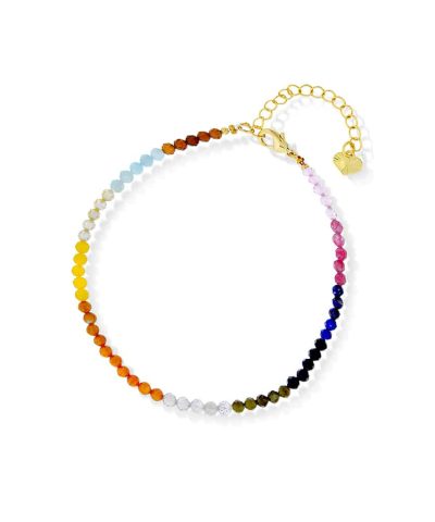 Pan Jewelry - Armbånd i Sølv m/ Fargede Stener