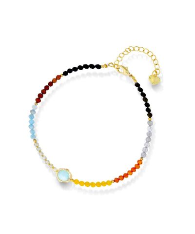 Pan Jewelry - Armbånd i Sølv m/ Fargede Stener