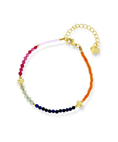 Pan Jewelry - Armbånd i Sølv m/ Fargede Stener