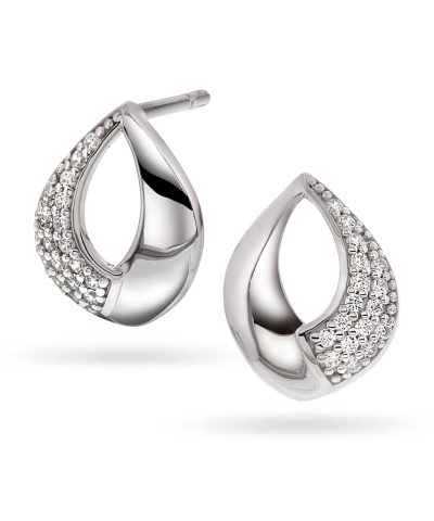 Pan Jewelry Øredobber i sølv med zirkonia