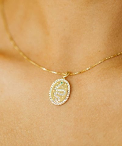 Alternative view of Smykke i sølv med zirkonia slange