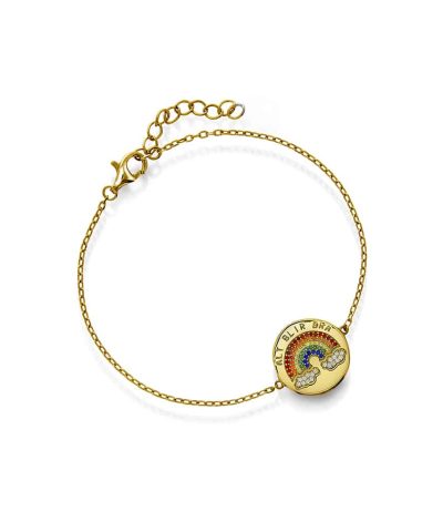 Pan Jewelry Armbånd i sølv med farget zirkonia