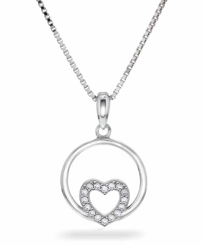 Pan Jewelry Smykke i sølv med zirkonia hjerte