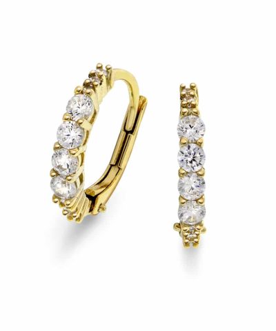 Pan Jewelry Øreringeri sølv med zirkonia