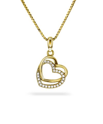 Smykke i sølv med zirkonia hjerte