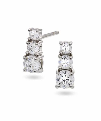 Pan Jewelry - Øredobber i sølv med zirkonia