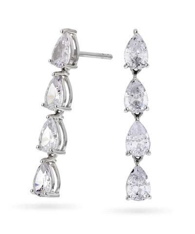 Pan Jewelry - Øredobber i sølv med zirkonia