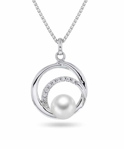 Pan Jewelry - Smykke i sølv med zirkonia sirkel