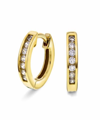 Pan Jewelry - Øreringer i sølv med zirkonia