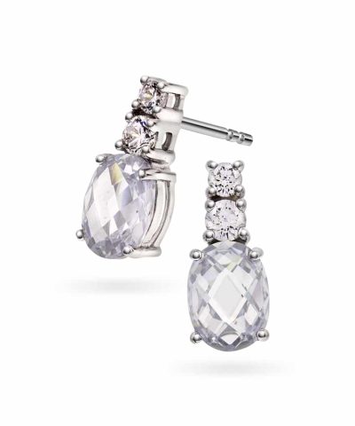 Øredobber i sølv med zirkonia