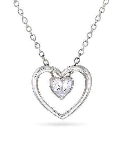 Smykke i sølv med zirkonia