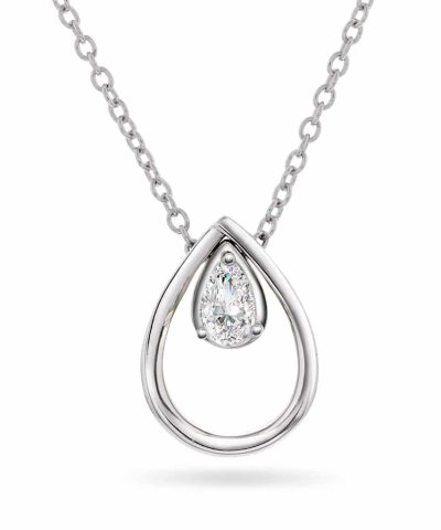 Smykke i sølv med zirkonia