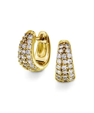 Øreringer i sølv med zirkonia