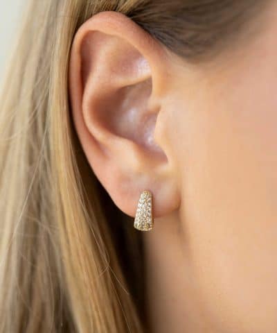 Alternative view of Øreringer i sølv med zirkonia