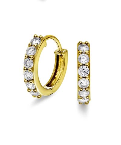 Øreringer i sølv med zirkonia