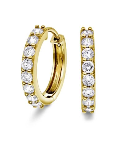 Øreringer i sølv med zirkonia