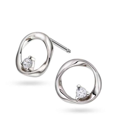 Øredobber i sølv med zirkonia