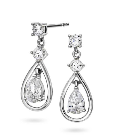 Øredobber i sølv med zirkonia