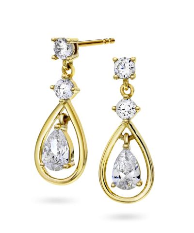 Øredobber i sølv med zirkonia