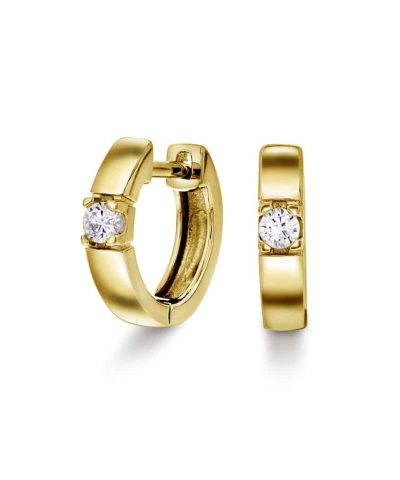 Øreringer i sølv med zirkonia