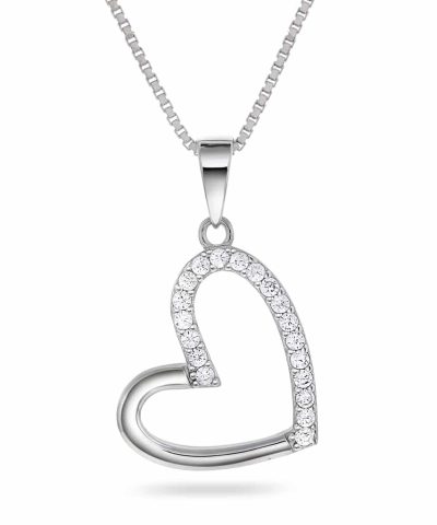 Smykke i sølv med zirkonia