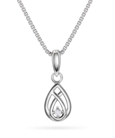 Smykke i sølv med zirkonia