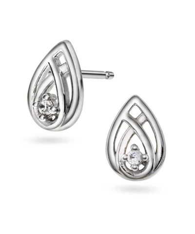 Øredobber i sølv med zirkonia