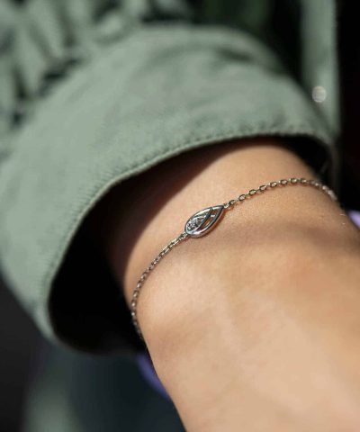 Alternative view of Armbånd i sølv med zirkonia