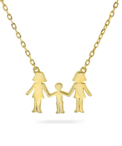 Smykke i sølv med mor og gutt