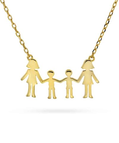 Smykke i sølv med mor og 2 gutter