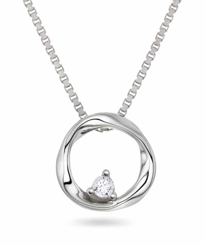 Smykke i sølv med zirkonia