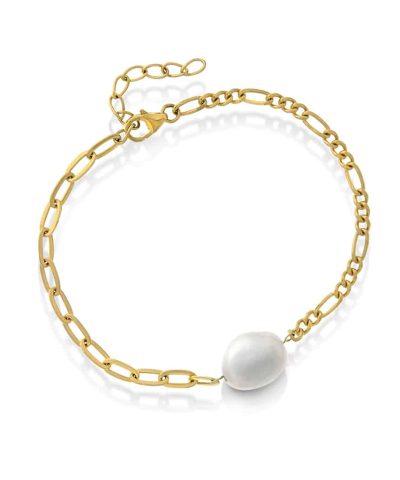 Armbånd i sølv med ferskvannsperle