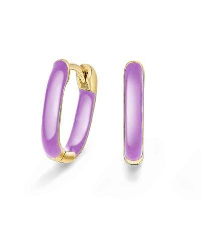 Øreringer i sølv lilla