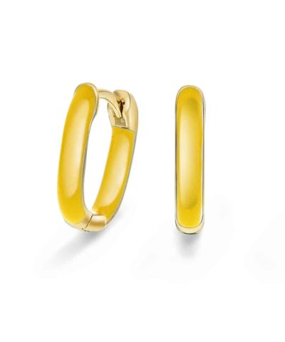 Øreringer i sølv gul