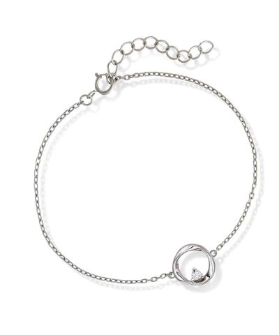 Armbånd i sølv med zirkonia