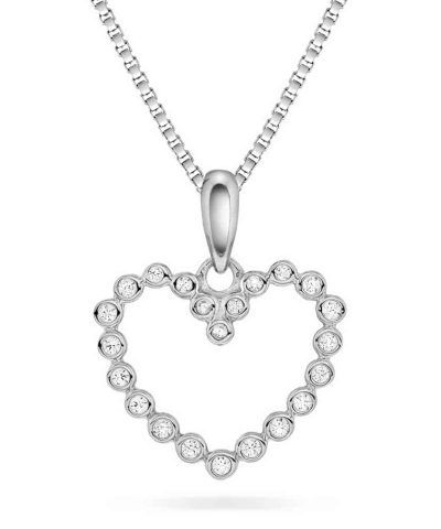 Smykke i sølv med zirkonia