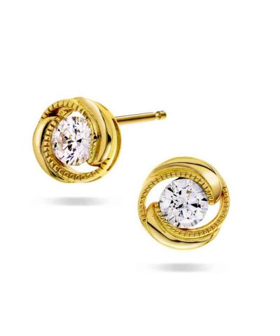 Øredobber i sølv med zirkonia