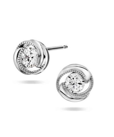 Øredobber i sølv med zirkonia