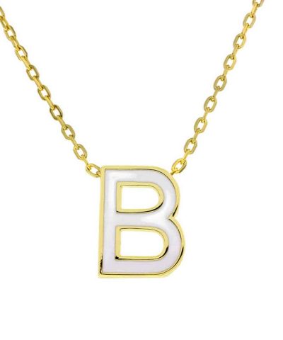 Smykke i sølv bokstav B