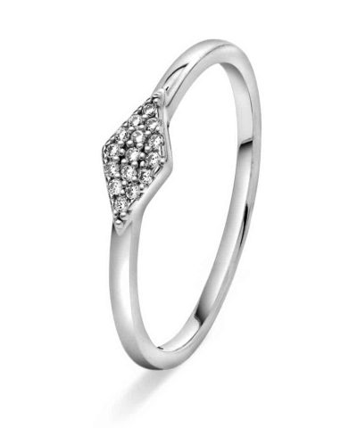 Ring i sølv med zirkonia