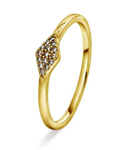 Ring i sølv med zirkonia