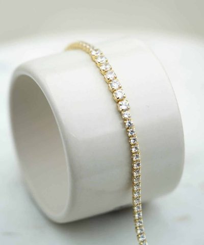 Alternative view of Armbånd i sølv med hvit zirkonia