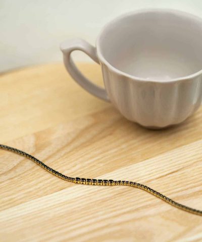 Alternative view of Armbånd i sølv med sort zirkonia