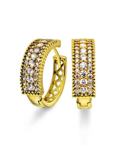 Øreringer i sølv med zirkonia