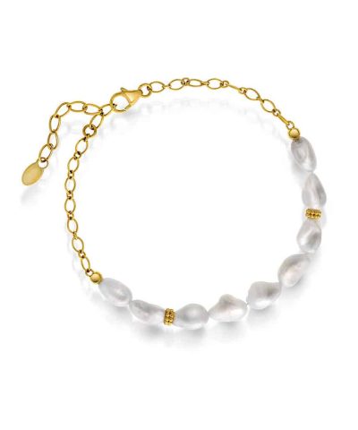 Armbånd i sølv med ferskvannsperle