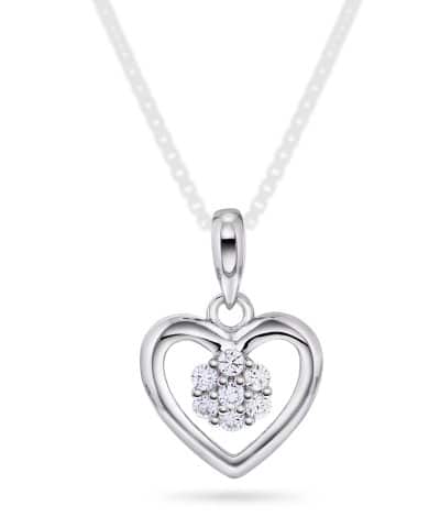 Smykke i sølv med zirkonia