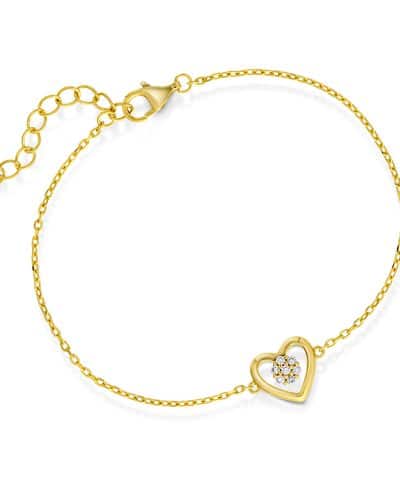 Armbånd i sølv med zirkonia