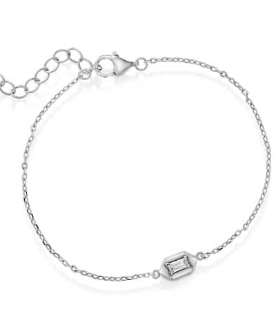 Armbånd i sølv med zirkonia